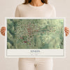 Map of Union, West Virginia, 12 x 18 inch unframed archival matte print