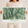 Map of Valley Grove, West Virginia, 12 x 18 inch unframed archival matte print