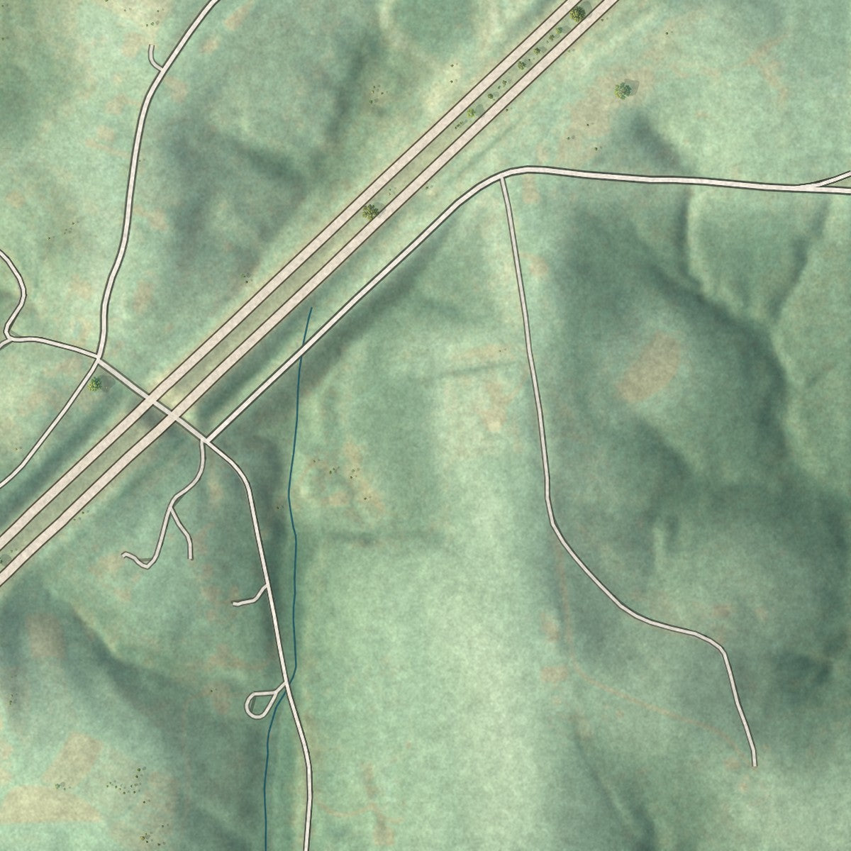 Close-up of the map of Valley Grove, West Virginia print showing street and building detail