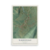 Map of Wardensville, West Virginia, 12 x 18 inch unframed archival matte print