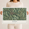Map of Weston, West Virginia, 12 x 18 inch unframed archival matte print