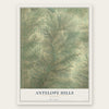 Antelope Hills, Wyoming map print, the full design