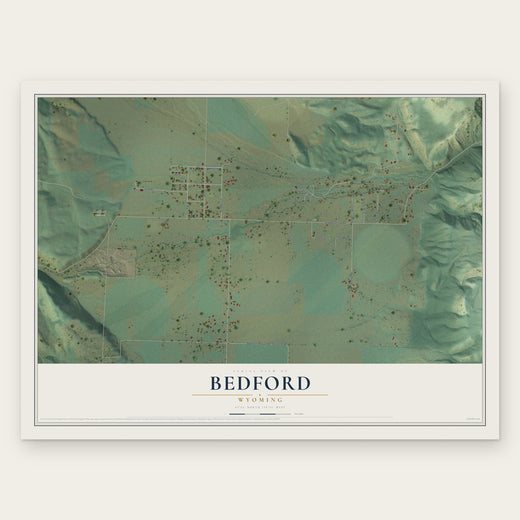 Bedford, Wyoming map print, the full design