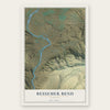 Bessemer Bend, Wyoming map print, the full design