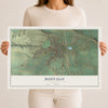 Map of Buffalo, Wyoming, 12 x 18 inch unframed archival matte print
