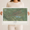 Map of Cody, Wyoming, 12 x 18 inch unframed archival matte print