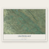 Crowheart, Wyoming map print, the full design
