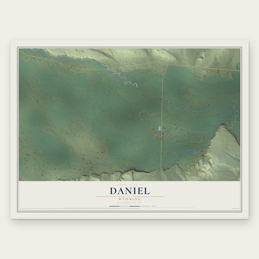 Daniel, Wyoming map print, the full design