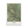 Map of Dubois, Wyoming, 12 x 18 inch unframed archival matte print