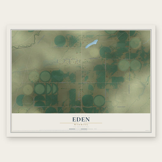 Eden, Wyoming map print, the full design