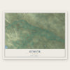 Ethete, Wyoming map print, the full design