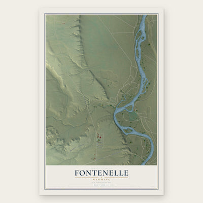 Fontenelle, Wyoming map print, the full design