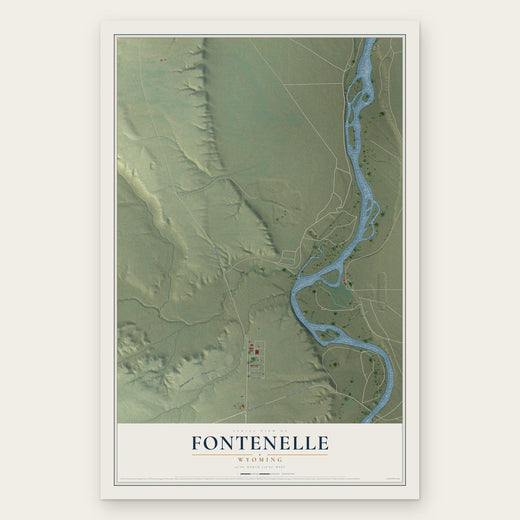 Fontenelle, Wyoming map print, the full design
