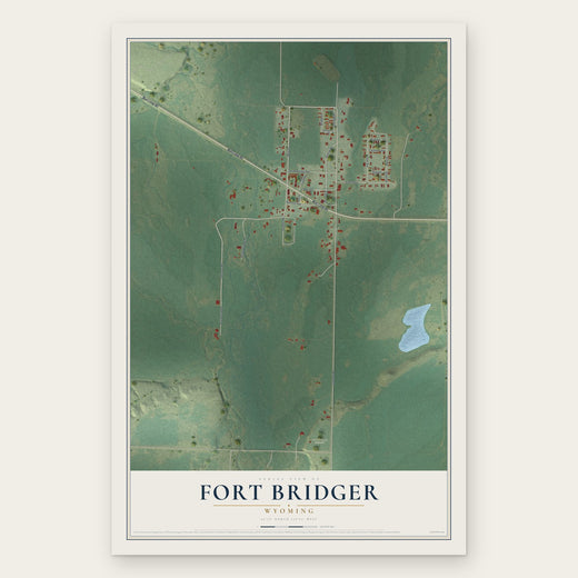 Fort Bridger, Wyoming map print, the full design