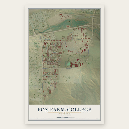 Fox Farm-College, Wyoming map print, the full design