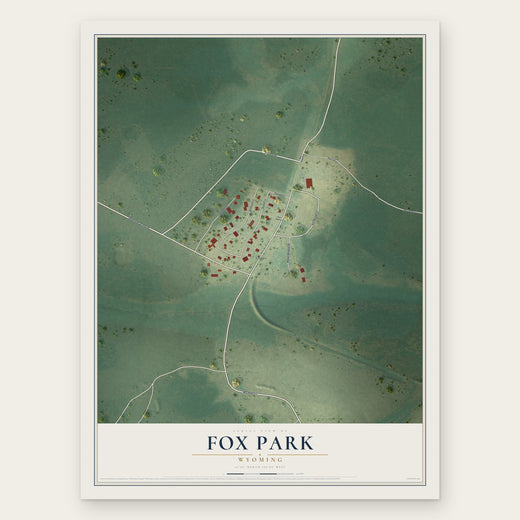 Fox Park, Wyoming map print, the full design