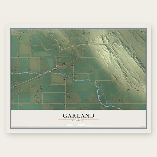 Garland, Wyoming map print, the full design