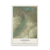 Map of Glenrock, Wyoming, 12 x 18 inch unframed archival matte print