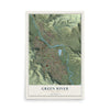 Map of Green River, Wyoming, 12 x 18 inch unframed archival matte print