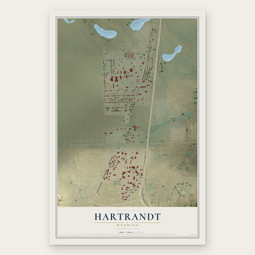 Hartrandt, Wyoming map print, the full design