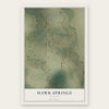 Hawk Springs, Wyoming map print, the full design