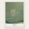Kelly, Wyoming map print, the full design