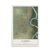 Map of La Barge, Wyoming, 12 x 18 inch unframed archival matte print