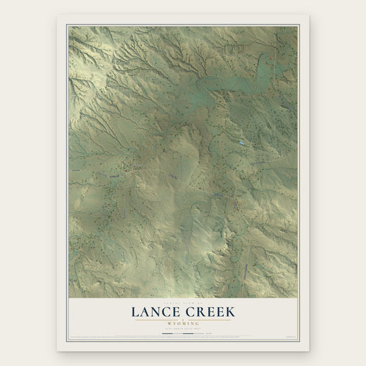Lance Creek, Wyoming map print, the full design