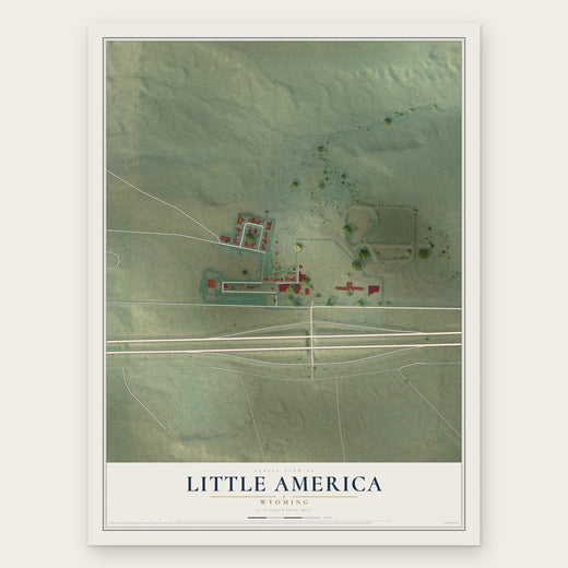 Little America, Wyoming map print, the full design
