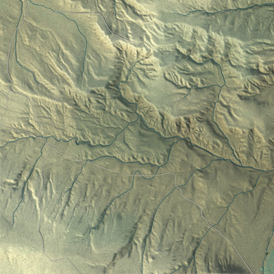 Close-up of the map of Lucerne, Wyoming print showing street and building detail