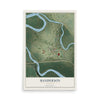 Map of Manderson, Wyoming, 12 x 18 inch unframed archival matte print
