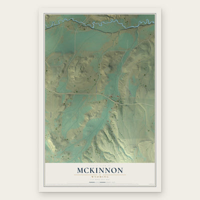 McKinnon, Wyoming map print, the full design