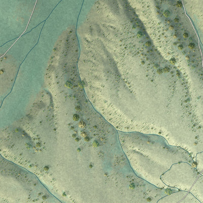 Close-up of the map of McKinnon, Wyoming print showing street and building detail