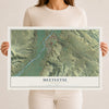 Map of Meeteetse, Wyoming, 12 x 18 inch unframed archival matte print