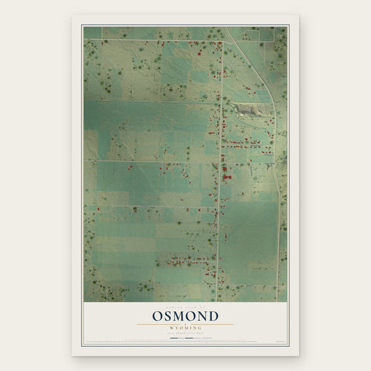 Osmond, Wyoming map print, the full design