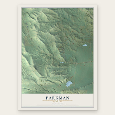 Parkman, Wyoming map print, the full design