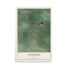 Map of Pavillion, Wyoming, 12 x 18 inch unframed archival matte print
