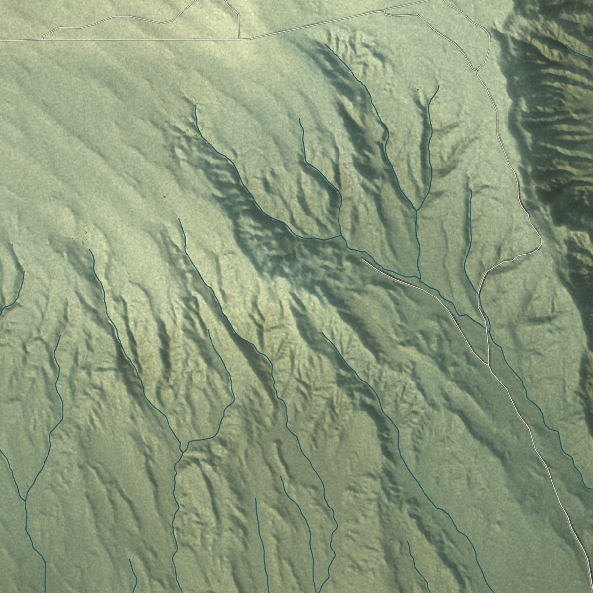 Second close-up of the map of Powell, Wyoming print showing more streets and buildings
