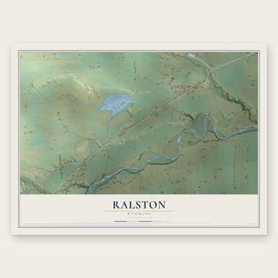 Ralston, Wyoming map print, the full design