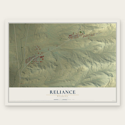 Reliance, Wyoming map print, the full design