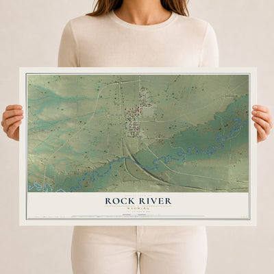 Map of Rock River, Wyoming, 12 x 18 inch unframed archival matte print