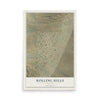Map of Rolling Hills, Wyoming, 12 x 18 inch unframed archival matte print