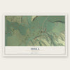 Shell, Wyoming map print, the full design