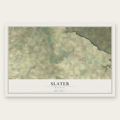 Slater, Wyoming map print, the full design