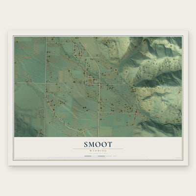 Smoot, Wyoming map print, the full design