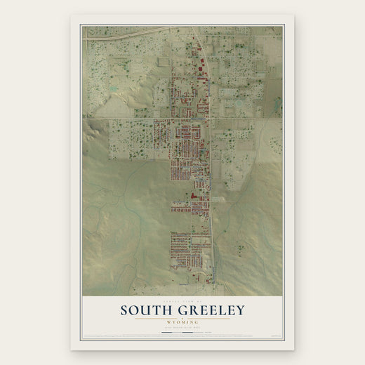 South Greeley, Wyoming map print, the full design