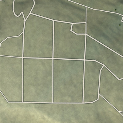 Second close-up of the map of Superior, Wyoming print showing more streets and buildings