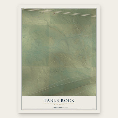 Table Rock, Wyoming map print, the full design