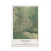 Map of Ten Sleep, Wyoming, 12 x 18 inch unframed archival matte print