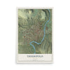 Map of Thermopolis, Wyoming, 12 x 18 inch unframed archival matte print